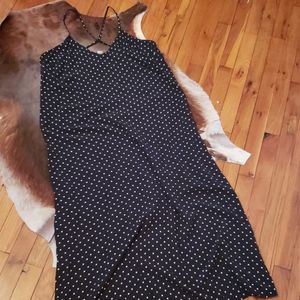Spaghetti Strap Polkadot Maxi Dress XL